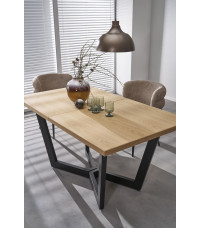 MASSIVE 2 stół rozkładany 160-250x90x77 cm dąb naturalny/czarny (2p1szt)