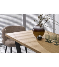 MASSIVE 2 stół rozkładany 160-250x90x77 cm dąb naturalny/czarny (2p1szt)