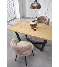 MASSIVE 2 stół rozkładany 160-250x90x77 cm dąb naturalny/czarny (2p1szt)