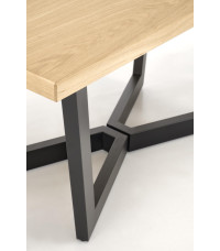 MASSIVE 2 stół rozkładany 160-250x90x77 cm dąb naturalny/czarny (2p1szt)