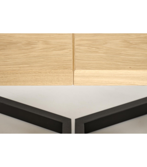 MASSIVE 2 stół rozkładany 160-250x90x77 cm dąb naturalny/czarny (2p1szt)