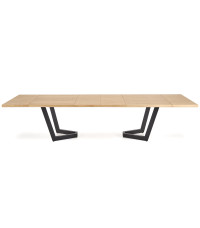 MASSIVE 2 stół rozkładany 160-250x90x77 cm dąb naturalny/czarny (2p1szt)