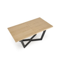 MASSIVE 2 stół rozkładany 160-250x90x77 cm dąb naturalny/czarny (2p1szt)