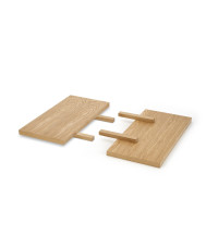MASSIVE 2 przedłużki 45x90 cm komplet dąb naturalny (1p1kpl)