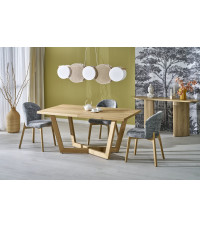 MASSIVE 3 stół rozkładany 160-250x90x77 cm dąb naturalny/dąb naturalny (2p1szt)