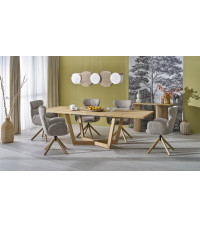 MASSIVE 3 stół rozkładany 160-250x90x77 cm dąb naturalny/dąb naturalny (2p1szt)