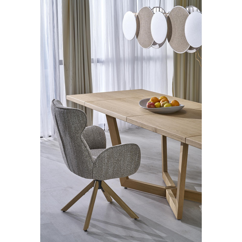 MASSIVE 3 stół rozkładany 160-250x90x77 cm dąb naturalny/dąb naturalny (2p1szt)