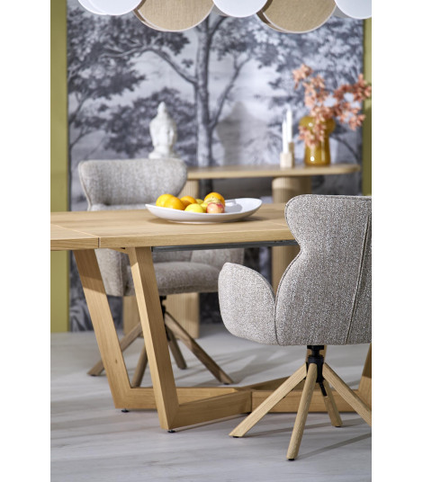 MASSIVE 3 stół rozkładany 160-250x90x77 cm dąb naturalny/dąb naturalny (2p1szt)
