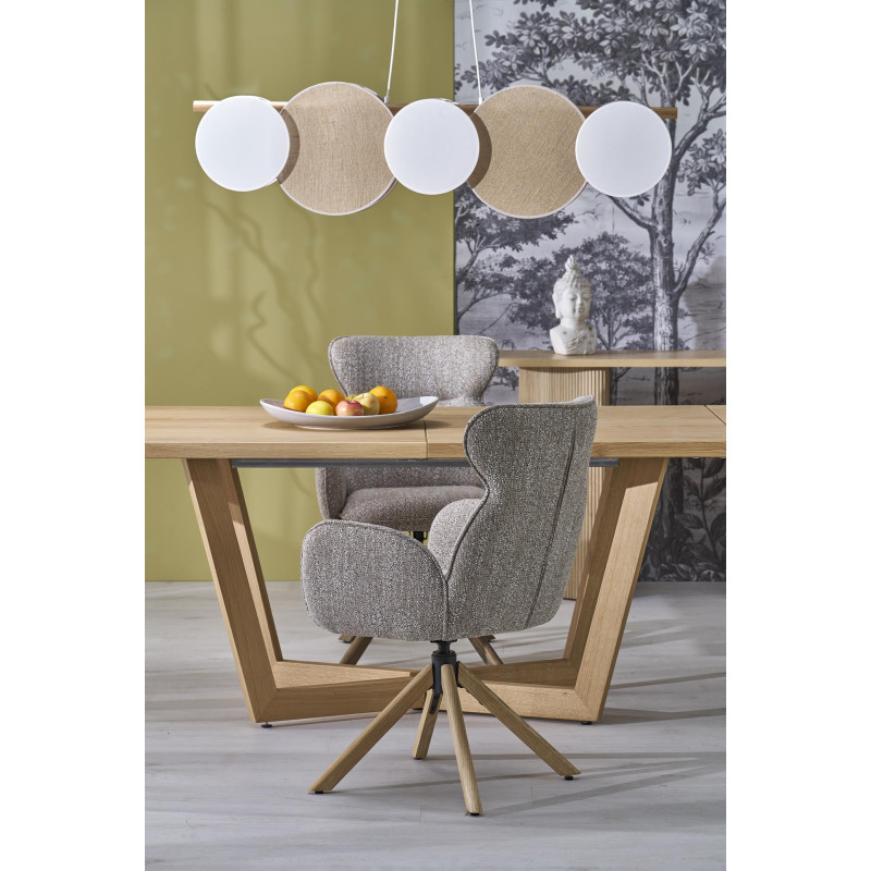 MASSIVE 3 stół rozkładany 160-250x90x77 cm dąb naturalny/dąb naturalny (2p1szt)