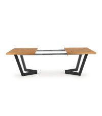 MASSIVE stół rozkładany 160-250x90x77 cm jasny dąb/czarny (2p1szt)