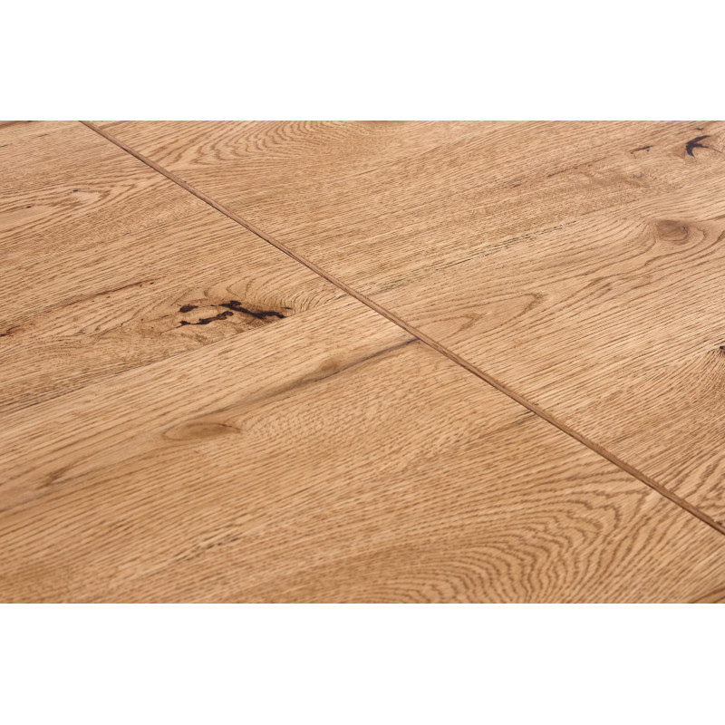 MASSIVE stół rozkładany 160-250x90x77 cm jasny dąb/czarny (2p1szt)