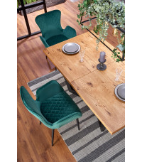 MASSIVE stół rozkładany 160-250x90x77 cm jasny dąb/czarny (2p1szt)