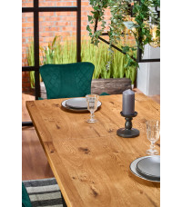 MASSIVE stół rozkładany 160-250x90x77 cm jasny dąb/czarny (2p1szt)