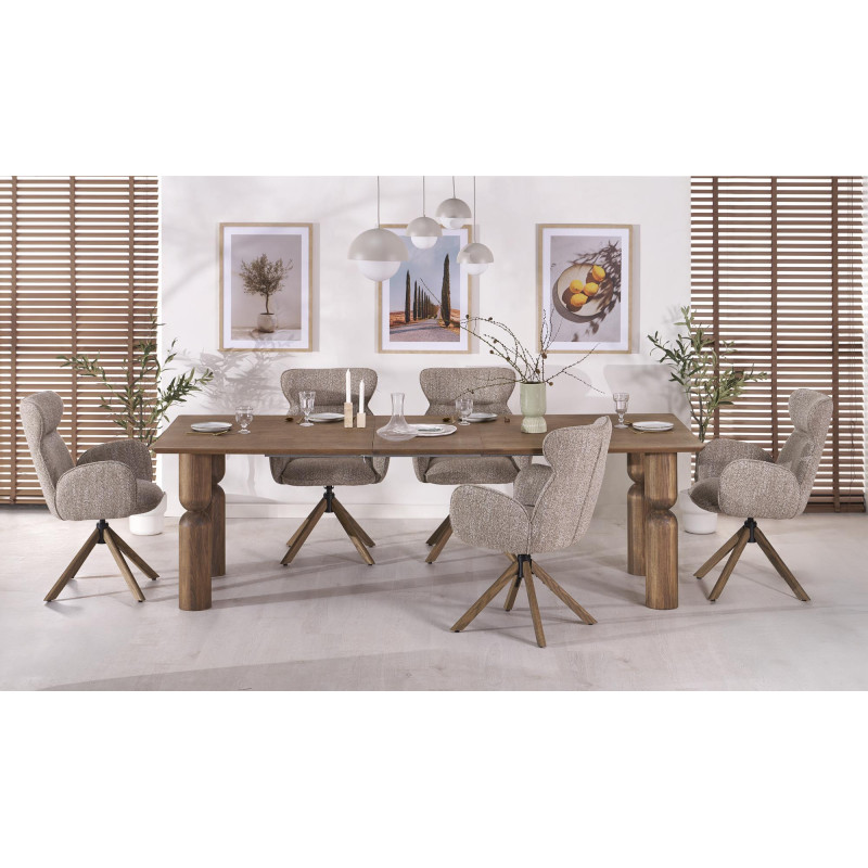 MELTON stół rozkładany 200-300x101x76 cm jasny orzech (3p1szt)