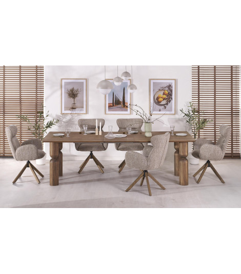 MELTON stół rozkładany 200-300x101x76 cm jasny orzech (3p1szt)