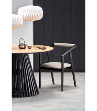 MIYAKI stół blat - dąb naturalny, noga - czarny (2p1szt)