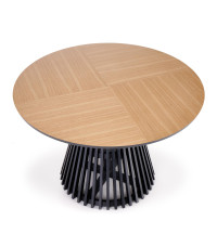 MIYAKI stół blat - dąb naturalny, noga - czarny (2p1szt)