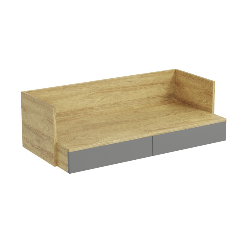 MOBIUS BIURKO 2S korpus: hikora naturalna, fronty - szary przykurzony (1p1szt)