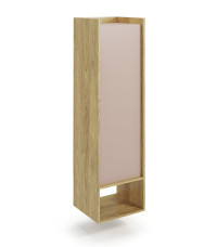 MOBIUS REGAŁ 1D korpus: hikora naturalna, fronty - antyczny róż (2p1szt)