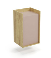 MOBIUS SZAFKA 1D korpus: hikora naturalna, fronty - antyczny róż (1p1szt)