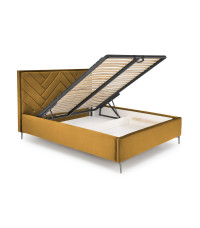 MODULO W1 łóżko 160 - wezgłowie musztardowy tap. Monolith 48 (1p1szt)