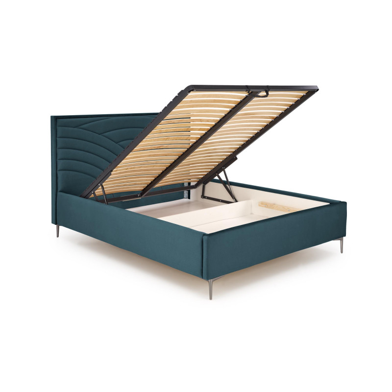 MODULO W3 łóżko 160 - wezgłowie ciemny zielony tap. Monolith 37 (1p1szt)