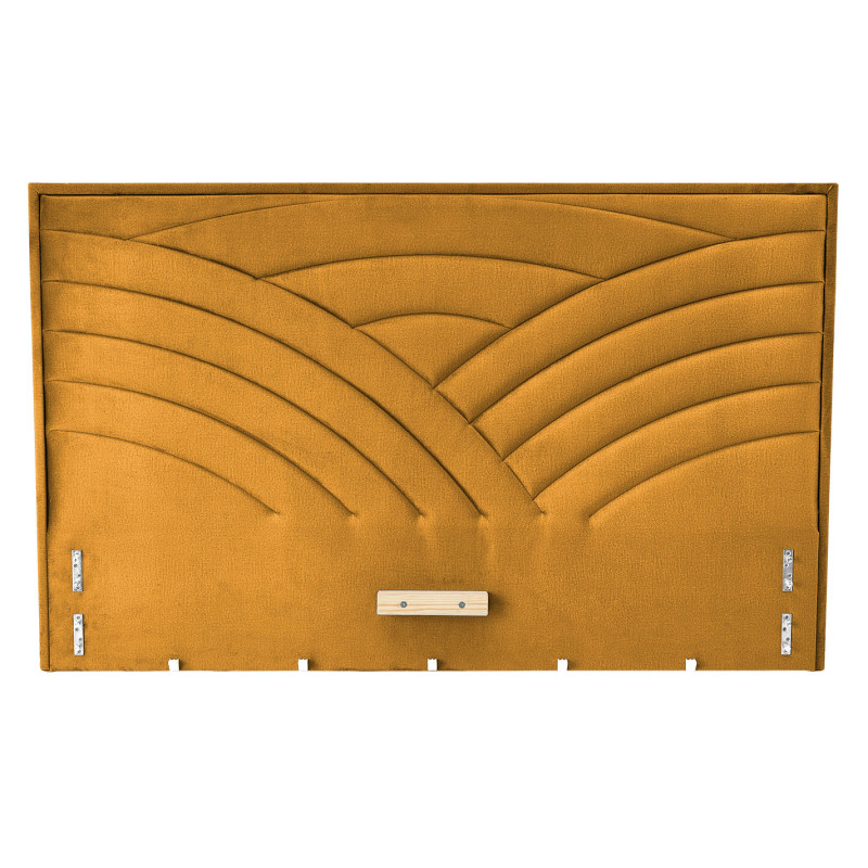 MODULO W3 łóżko 160 - wezgłowie musztardowy tap. Monolith 48 (1p1szt)
