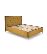 MODULO W4 łóżko 160 - wezgłowie musztardowy tap. Monolith 48 (1p1szt)