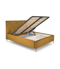 MODULO W4 łóżko 160 - wezgłowie musztardowy tap. Monolith 48 (1p1szt)