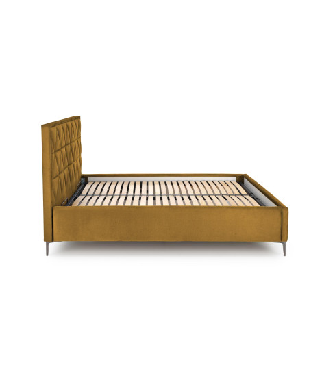 MODULO W5 łóżko 160 - wezgłowie musztardowy tap. Monolith 48 (1p1szt)