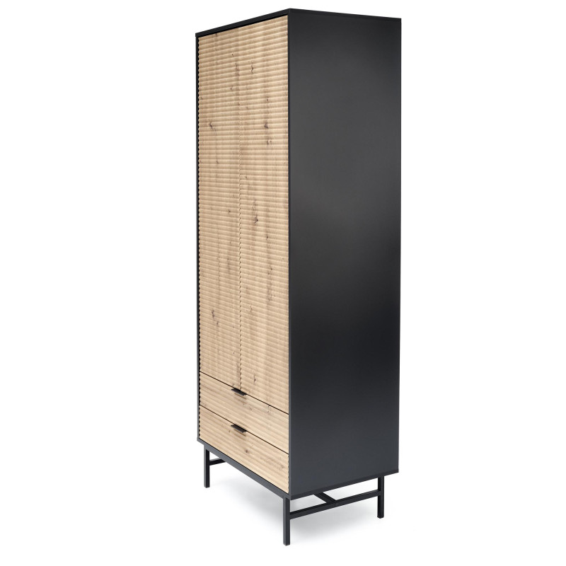 MURANO S-1 szafa dąb artisan/czarny (2p1szt)