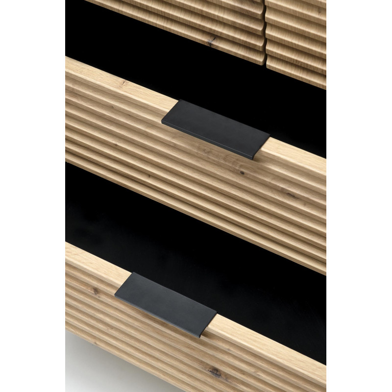 MURANO S-1 szafa dąb artisan/czarny (2p1szt)