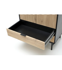 MURANO S-1 szafa dąb artisan/czarny (2p1szt)