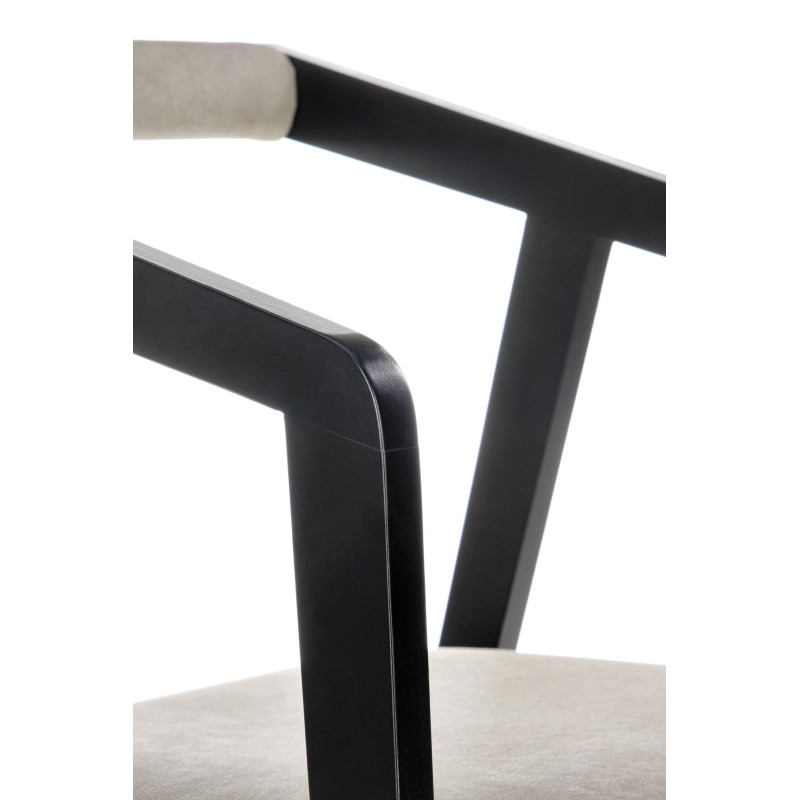 AZUL krzesło czarny / tap. popiel (1p2szt)