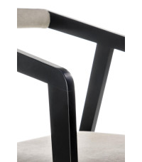 AZUL krzesło czarny / tap. popiel (1p2szt)