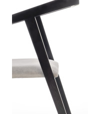 AZUL krzesło czarny / tap. popiel (1p2szt)