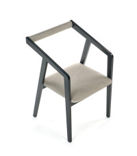 AZUL krzesło czarny / tap. popiel (1p2szt)