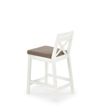 BORYS LOW krzesło barowe niskie biały / tap. Inari 23 (1p1szt)