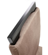 CLARION 2 krzesło czarny / tap: MONOLITH 09 (j. brąz) (1p2szt)