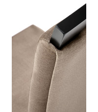 CLARION 2 krzesło czarny / tap: MONOLITH 09 (j. brąz) (1p2szt)