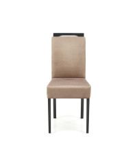 CLARION 2 krzesło czarny / tap: MONOLITH 09 (j. brąz) (1p2szt)