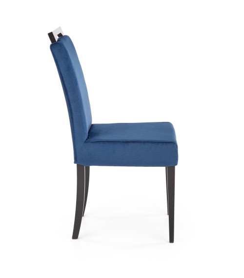 CLARION 2 krzesło czarny / tap: MONOLITH 77 (granatowy) (1p2szt)