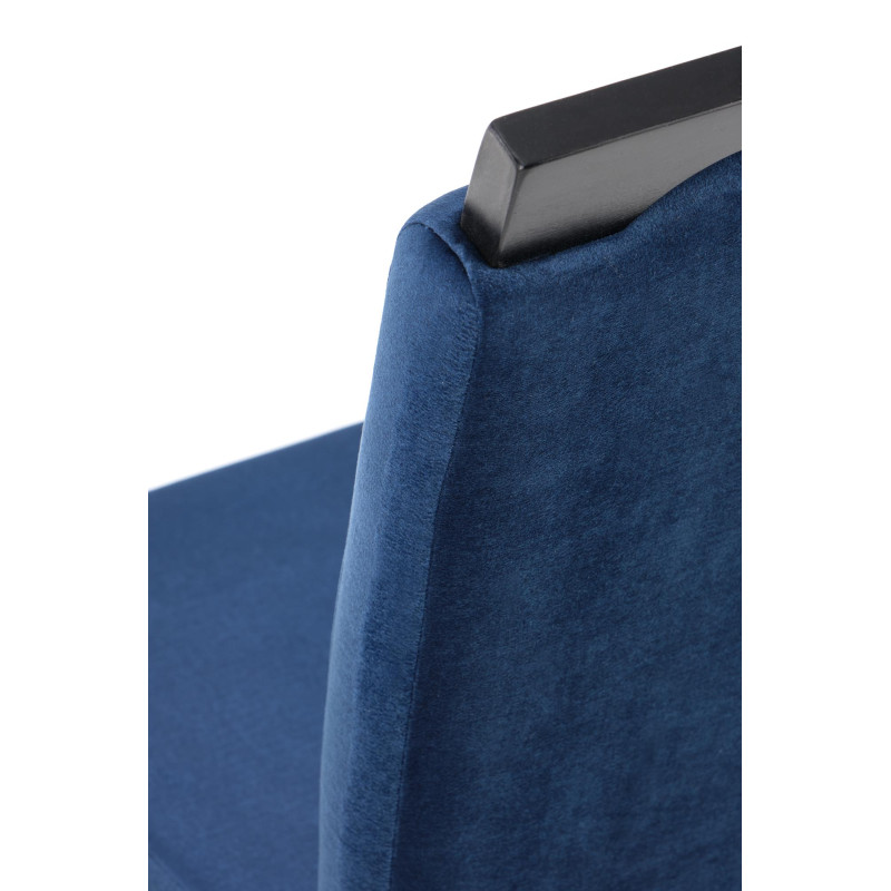 CLARION 2 krzesło czarny / tap: MONOLITH 77 (granatowy) (1p2szt)