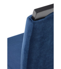 CLARION 2 krzesło czarny / tap: MONOLITH 77 (granatowy) (1p2szt)