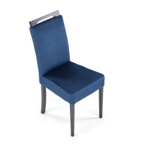 CLARION 2 krzesło czarny / tap: MONOLITH 77 (granatowy) (1p2szt)