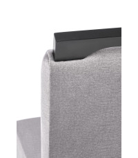 CLARION 2 krzesło czarny / tap: MONOLITH 85 (popiel) (1p2szt)