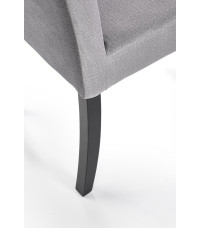 CLARION 2 krzesło czarny / tap: MONOLITH 85 (popiel) (1p2szt)