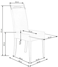CLARION 2 krzesło czarny / tap: MONOLITH 85 (popiel) (1p2szt)
