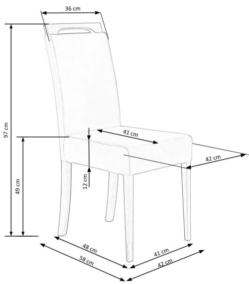 CLARION krzesło biały / tap: INARI 91 (1p2szt)
