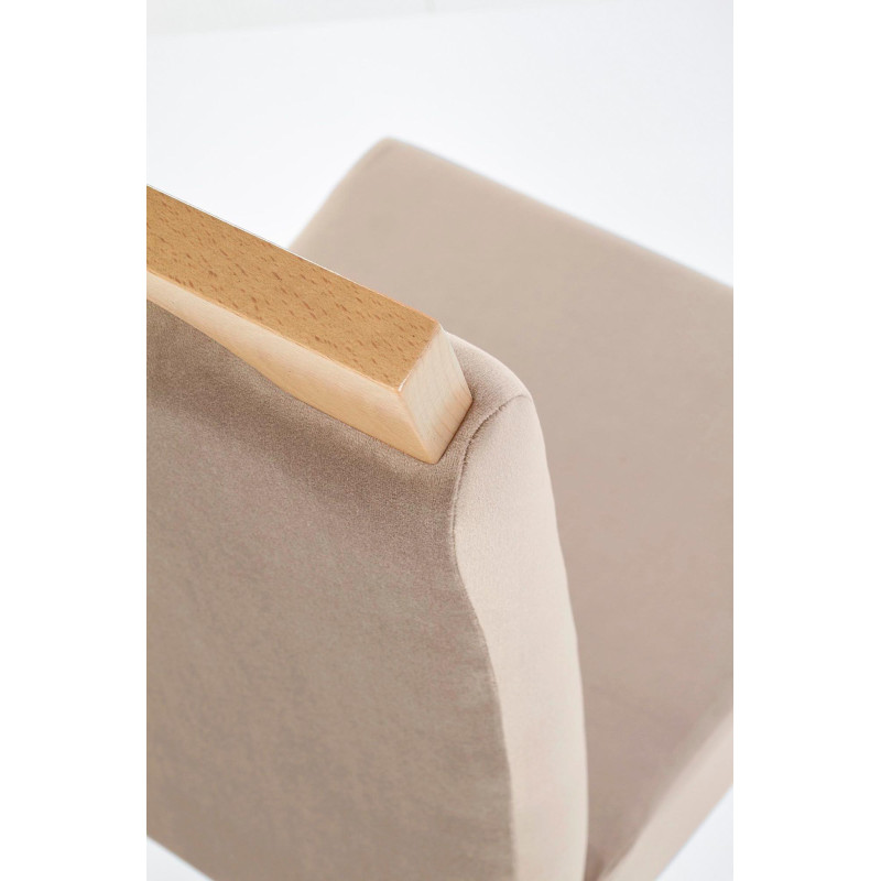 CLARION krzesło dąb miodowy / tap: MONOLITH 09 (j. brąz) (1p2szt)